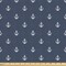 Ambesonne Navy Blue Fabric by the Yard, Nautical Classical Pattern Little Anchor Sea Travel Cruise Theme, Decorative Fabric for Upholstery and Home Accents, 1 Yard, Bluegrey White